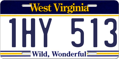 WV license plate 1HY513