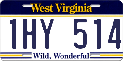WV license plate 1HY514
