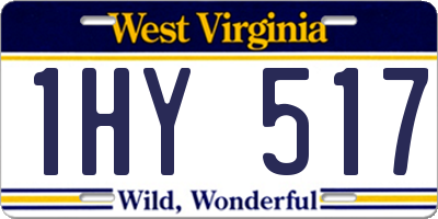 WV license plate 1HY517