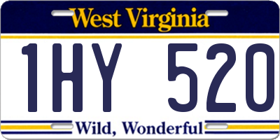 WV license plate 1HY520