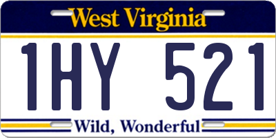 WV license plate 1HY521
