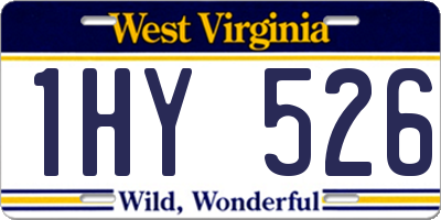 WV license plate 1HY526