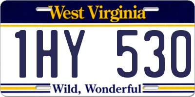 WV license plate 1HY530