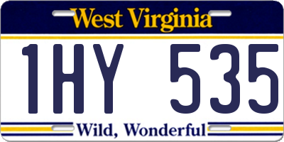 WV license plate 1HY535