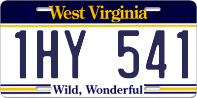 WV license plate 1HY541