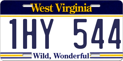 WV license plate 1HY544
