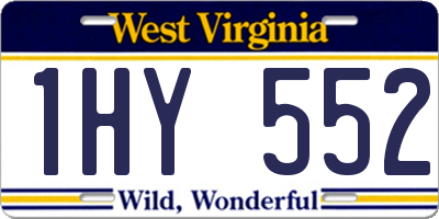 WV license plate 1HY552