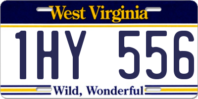 WV license plate 1HY556
