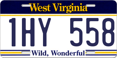 WV license plate 1HY558