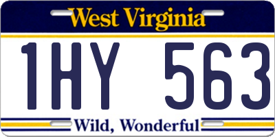 WV license plate 1HY563