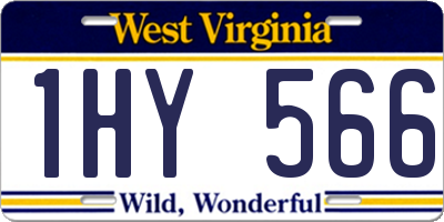 WV license plate 1HY566