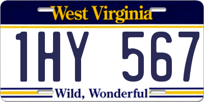 WV license plate 1HY567