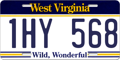 WV license plate 1HY568