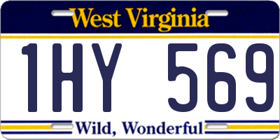 WV license plate 1HY569