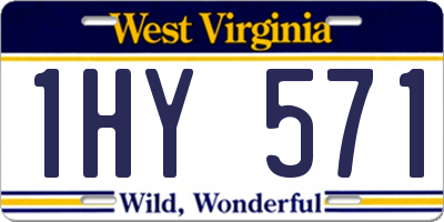 WV license plate 1HY571
