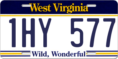 WV license plate 1HY577
