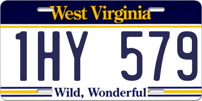 WV license plate 1HY579