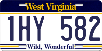 WV license plate 1HY582