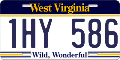 WV license plate 1HY586