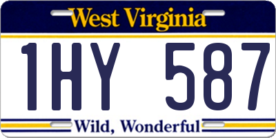 WV license plate 1HY587