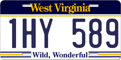 WV license plate 1HY589