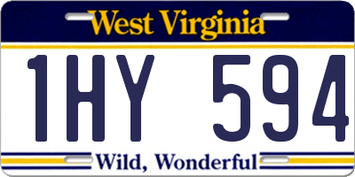 WV license plate 1HY594