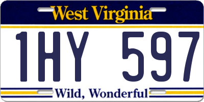 WV license plate 1HY597