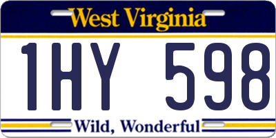 WV license plate 1HY598