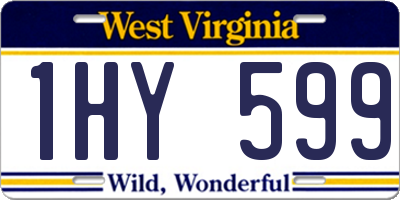 WV license plate 1HY599