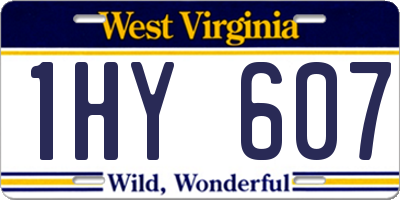 WV license plate 1HY607