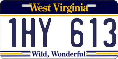 WV license plate 1HY613