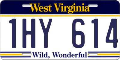 WV license plate 1HY614