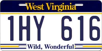 WV license plate 1HY616