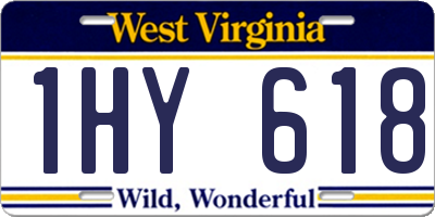 WV license plate 1HY618