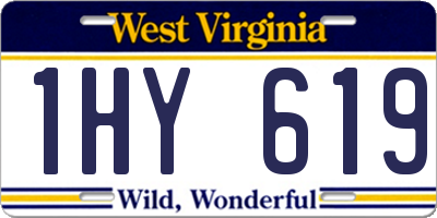 WV license plate 1HY619