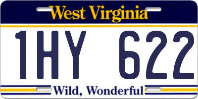 WV license plate 1HY622