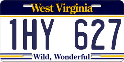 WV license plate 1HY627