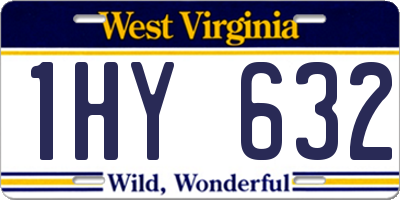 WV license plate 1HY632