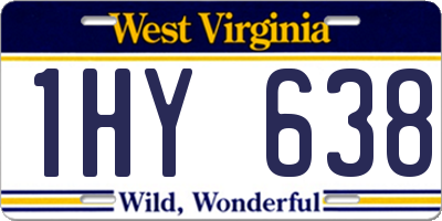 WV license plate 1HY638