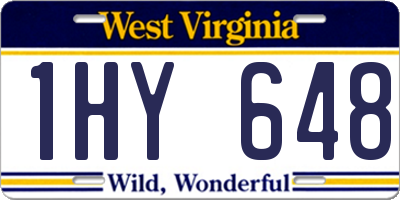 WV license plate 1HY648