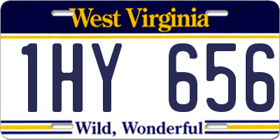 WV license plate 1HY656