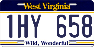 WV license plate 1HY658