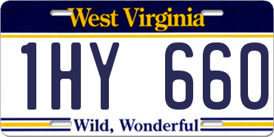 WV license plate 1HY660