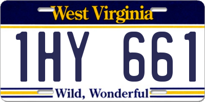 WV license plate 1HY661