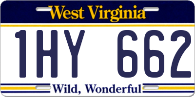 WV license plate 1HY662