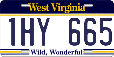 WV license plate 1HY665