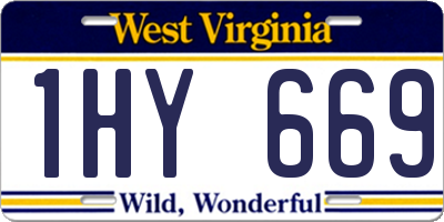 WV license plate 1HY669
