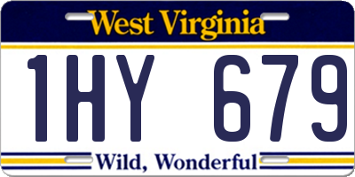 WV license plate 1HY679