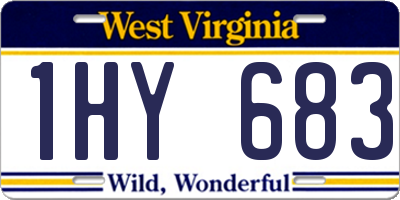 WV license plate 1HY683