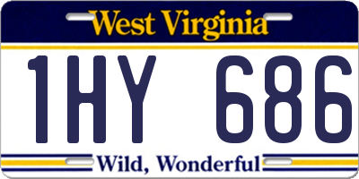 WV license plate 1HY686